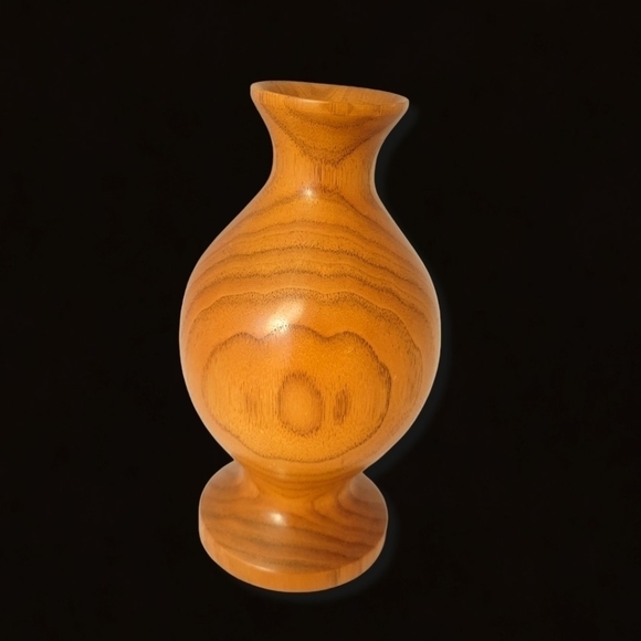 Vintage Wooden Vase Accents Vintage Hand Turned Butternut Wooden Vase Poshmark